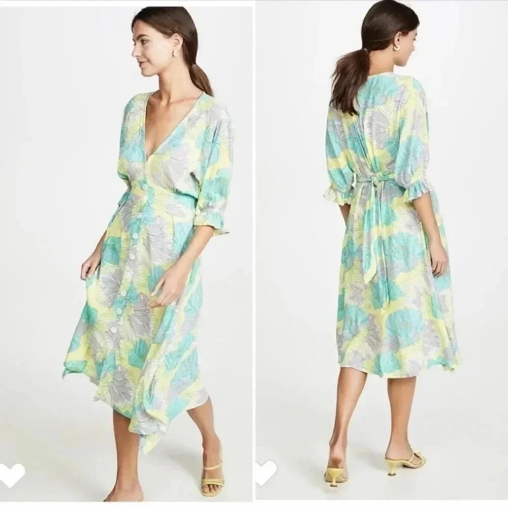 Faithfull the Brand Rafa Midi Dress Lera Floral Print(2)XS